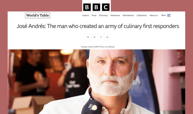BBC piece on chef José Andrés and WCK