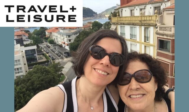 Shot of the author and her mother on vacation together